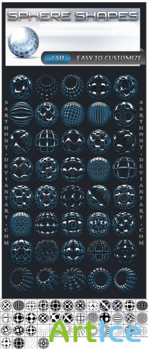 Sphere Shapes for Photoshop