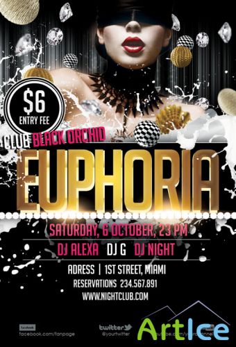 Euphoria Flyer/Poster PSD Template