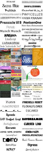 Set of Graphic Fonts