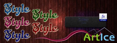 Colourful Glitter Photoshop Styles