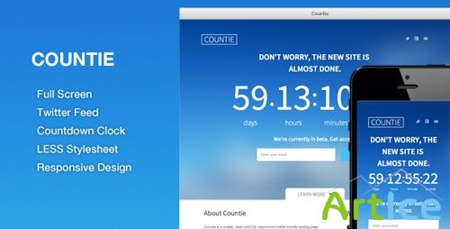 ThemeForest - Countie - Fullscreen, Responsive Countdown Landing
