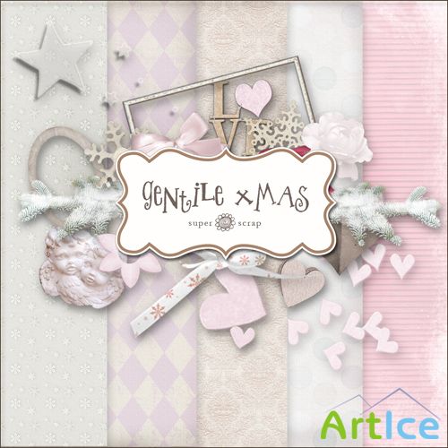 Scrap Set - Gentile Xmas PNG and JPG Files
