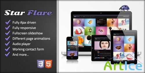 ThemeForest - Star Flare - Ajax Portfolio Template