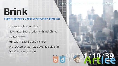 MojoThemes - Brink - Responsive Coming Soon Template
