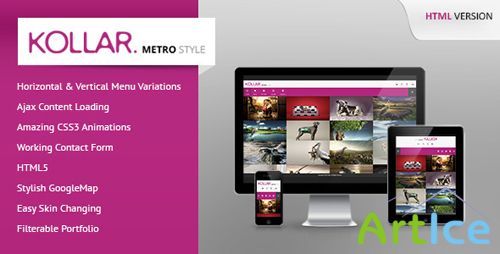 ThemeForest - Kollar - Responsive Fullscreen Ajax Portfolio