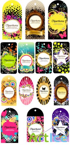 Clothing tag, label vector