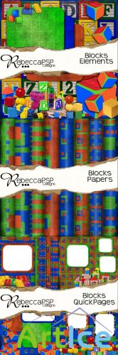 Scrap Set - Blocks PNG and JPG Files