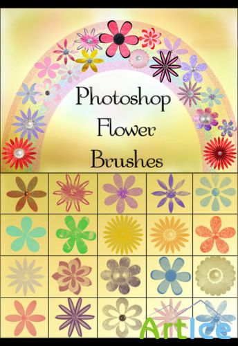 Flowers Photoshop Brushes plus Cutouts