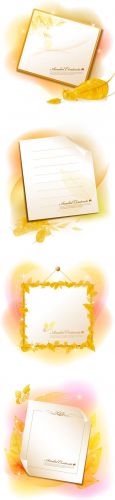 Vector Frames Autumn Leaves 1