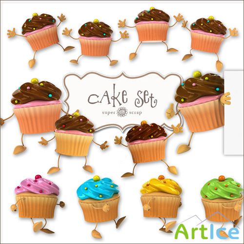 Scrap kit - Cake Set PNG Files