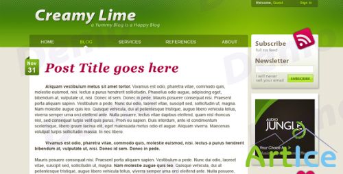 ThemeForest - Creamy Lime - PSD Template - FULL