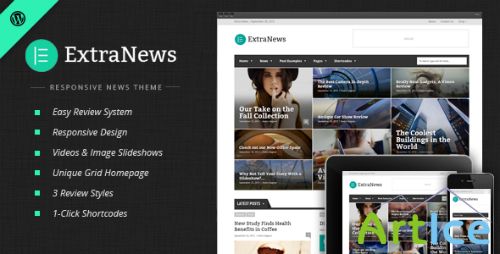 ThemeForest - ExtraNews v1.4.1 - Responsive News and Magazine Theme