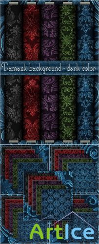 Dark Color Damask Backgrounds