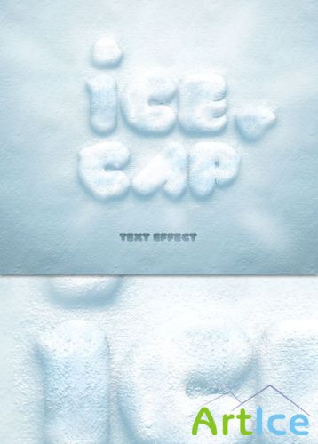 Snow Text Effect PSD Template