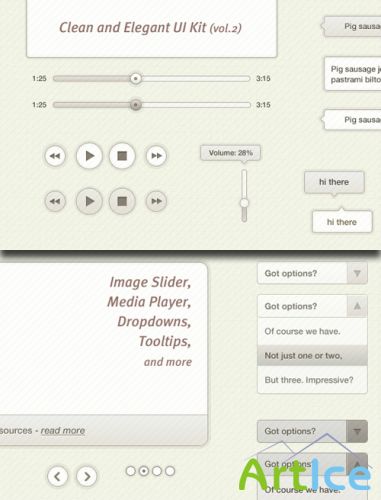 WeGraphics - Soft Elegant UI Kit Vol.2