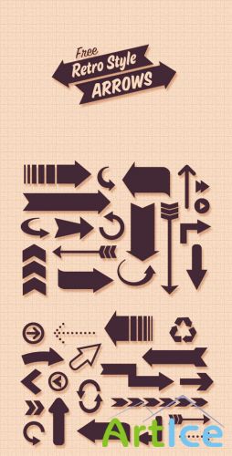 WeGraphics - Retro Style Arrow Vectors