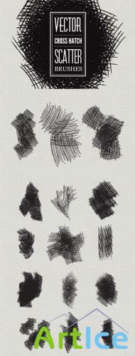 WeGraphics - Vector Cross Hatch Scatter Brushes