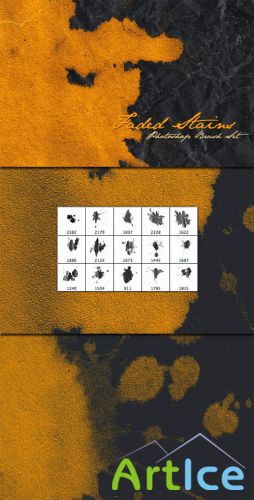 WeGraphics - Faded Stains Photoshop Brush Set