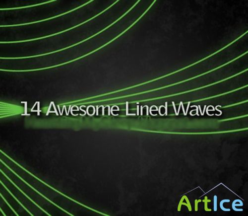 Lined waves brushes