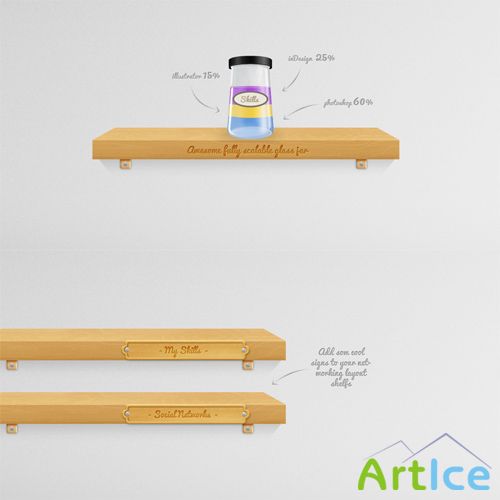 Wooden Sign Shelf & Glass Jar