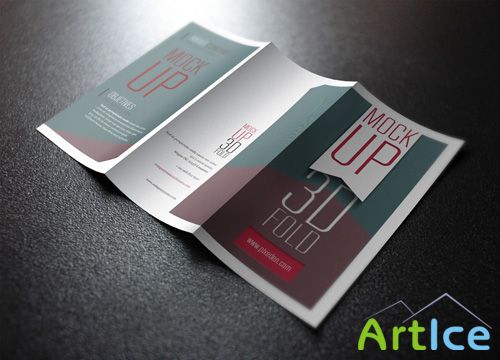 Corporate Tri-fold 3D Mock-up