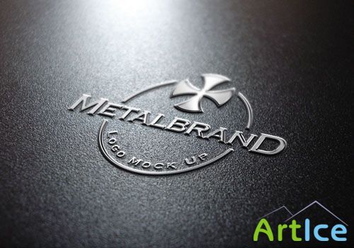 Pixeden - Metal Logo Mock-Up Template