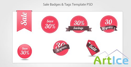 Sale Badges and Tags Template PSD