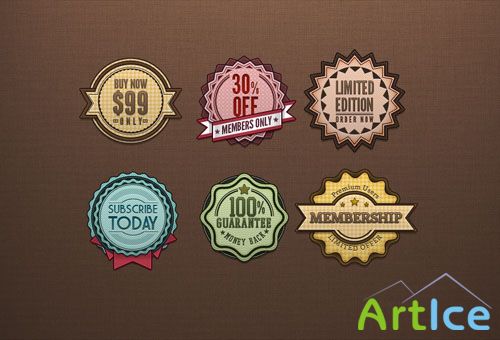 Pixeden - Psd Retro Badges Vintage