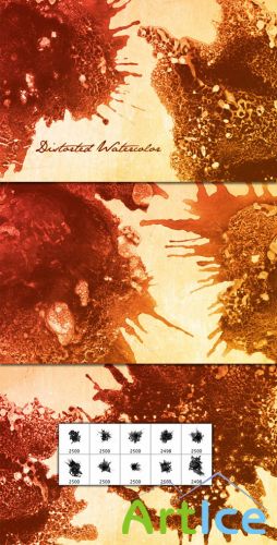 WeGraphics - Distorted Watercolor Brush Set