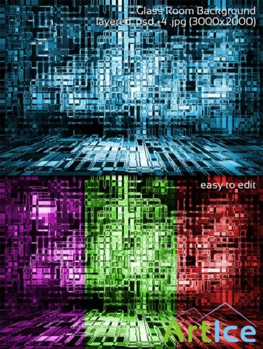 Glass Room PSD Backgrounds