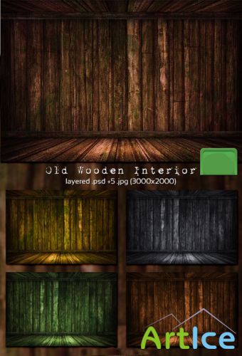 Old Wooden Room PSD Template