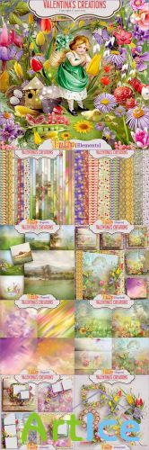 Scrap Set - Tulips PNG and JPG Files