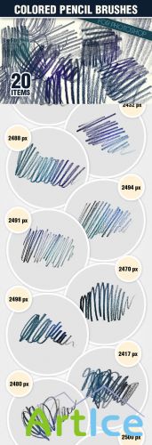 Colored Pencils Photoshop Brushes