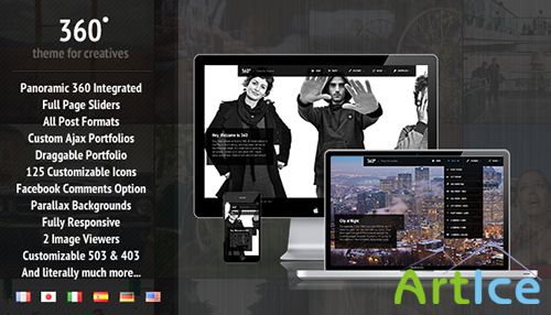 ThemeForest - 360 v1.3 - Panoramic WordPress Theme - FULL