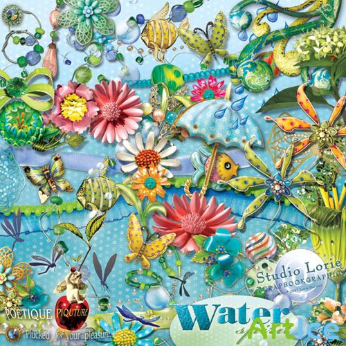 Scrap Set - Water Spirit PNG and JPG Files