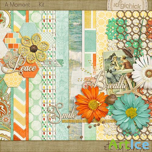 Scrap Set - A moment PNG and JPG Files