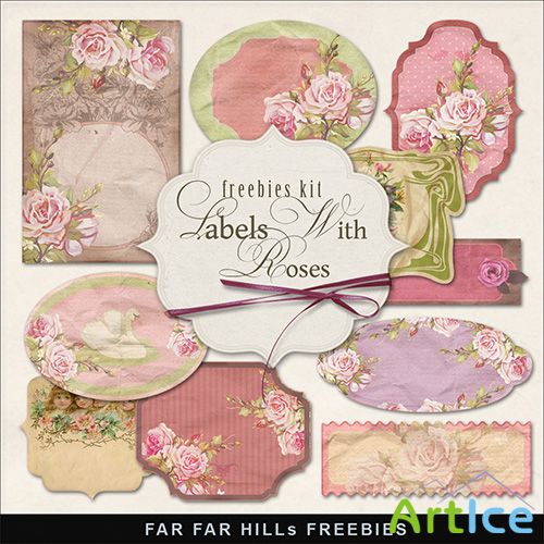 Scrap-kit - Labels With Roses 2013