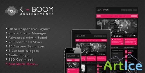 ThemeForest - K-BOOM v1.0.6 - Events & Music Responsive WordPress Theme