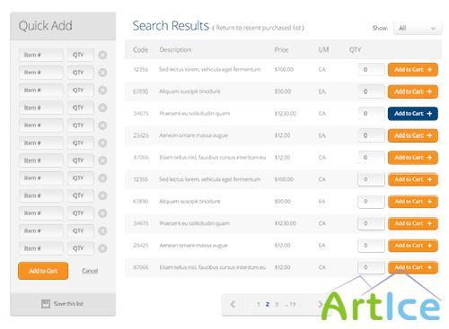 PSD Web Design - Table and Simple Form