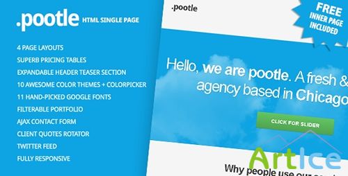ThemeForest - Pootle - Premium Responsive Single Page Template - FULL