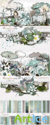 Scrap Set - Thunderstorm PNG and JPG Files