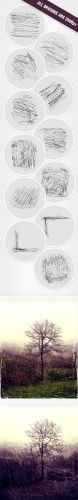 Designtnt - Ink Scratches Photoshop Brushes