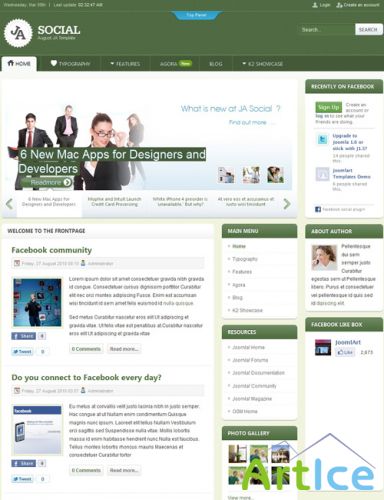 JoomlArt - JA Social v2.5.5 for Joomla 2.5