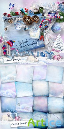 Scrap Set - Winter Wonderland PNG and JPG Files