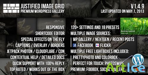 CodeCanyon - Justified Image Grid v1.4.4 - Premium WordPress Gallery