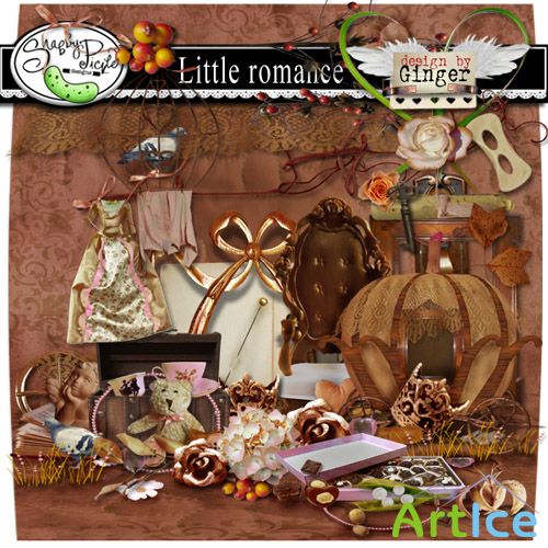Scrap Set - Little Romance PNG and JPG Files