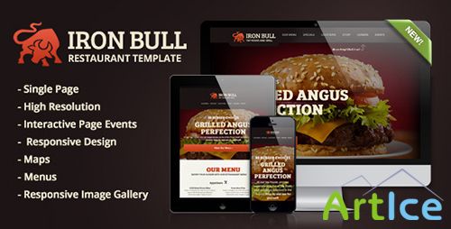 ThemeForest - Iron Bull Responsive Restaurant Template - RIP