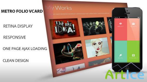Mojo-Themes - Metro Folio V-Card Template - RIP