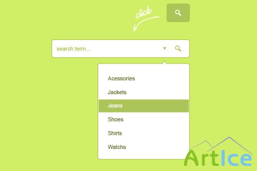 PSD Web Design - Flat Search Input