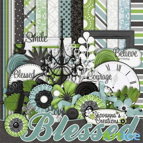 Scrap Set - Blessed PNG and JPG Files